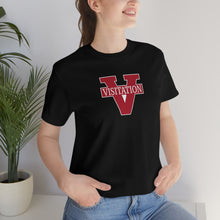 Load image into Gallery viewer, Visitation Varsity - Unisex Jersey Short Sleeve Tee